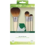 EcoTools makeup brushes and a sponge in its packaging