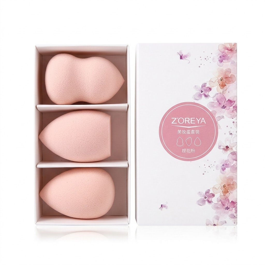 13cf4132-7fbd-4fcd-ac49-ebf93f332722 Z'OREYA 3-Piece Makeup Sponge Set - Image 1