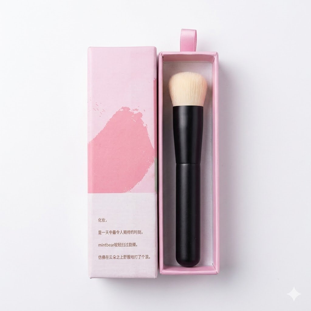 afc56f1a-1fd0-4737-bb8f-c5316c7ef0bd Mint Bear Imported Foundation Brush - Image 1